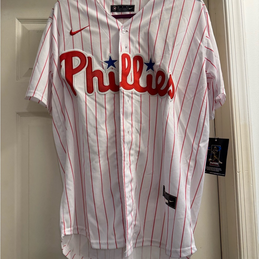Nike Phillies Red and White Jersey